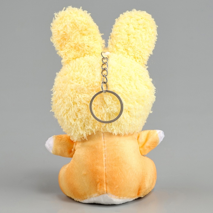 Мягкая игрушка &laquo;Котик&raquo;, в костюме зайки, на брелоке, 11 см, цвет МИКС