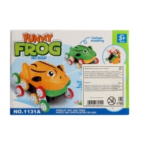 Машинка-перевёртыш &laquo;Лягушка&raquo;, работает от батареек, цвет зеленый