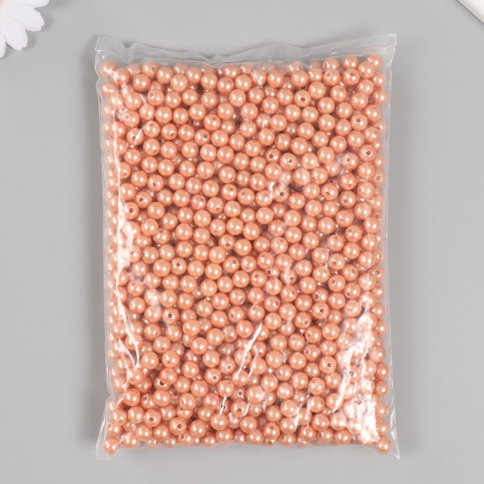 Набор бусин "Жемчуг" d 8 мм, 250 гр, бронза