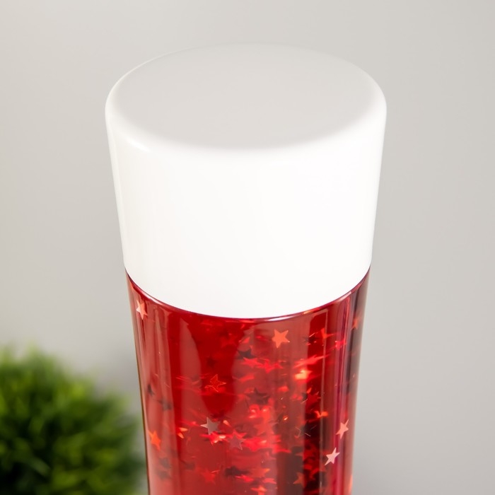 Светильник "Цилиндр" Е14 белая, лава, блёстки 40х11х11 см RISALUX