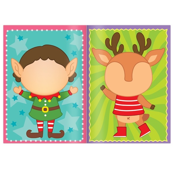 Книга с наклейками &laquo;Новогодние чудики&raquo;, 12 стр.