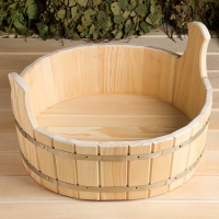 Шайка из кедра овальная, 22 л, двуручная ЛЮКС Шайка из кедра овальная, 22 л, двуручная ЛЮКС