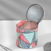 Сумка-футляр &laquo;Цветы&raquo;, 1 люверс, d = 14 &times; 14,5 см, цвет разноцветный