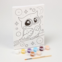 Картина по номерам для детей &laquo;Совушка на ветке&raquo;, 21 х 15 см