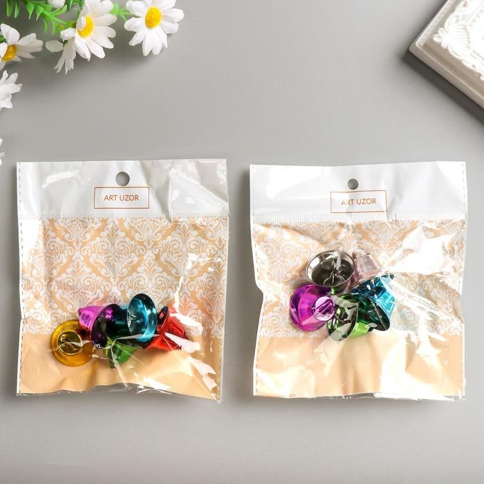 Набор декора для творчества Набор декора для творчества "Колокольчики цветные" d=2,6 см набор 5 шт