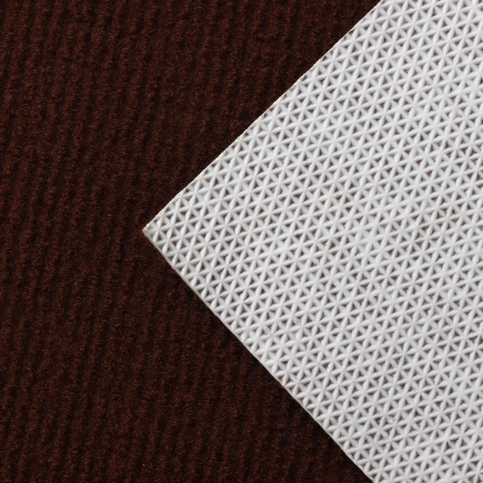 Коврик влаговпитывающий придверный светящийся в темноте Доляна &laquo;Добро пожаловать&raquo;, 50&times;80 см, цвет коричневый