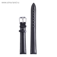Ремешок для часов "Соломон" 12 мм, натуральная кожа, l-20 см, черный Ремешок для часов "Соломон" 12 мм, натуральная кожа, l-20 см, черный