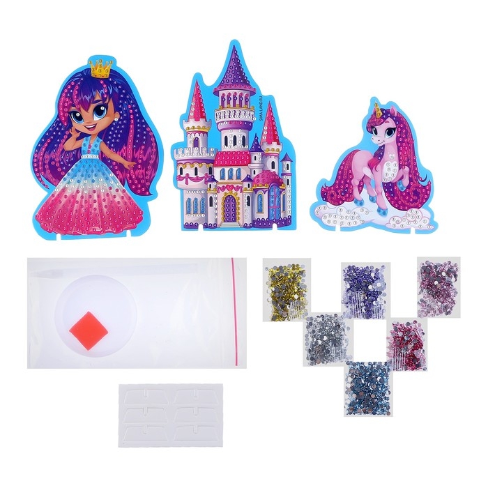 Алмазная мозаика с частичным заполнением на фигурках &laquo;Волшебный замок&raquo;, для детей