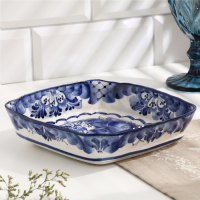 Блюдо «Сухарница», гжель, микс Блюдо «Сухарница», гжель, микс