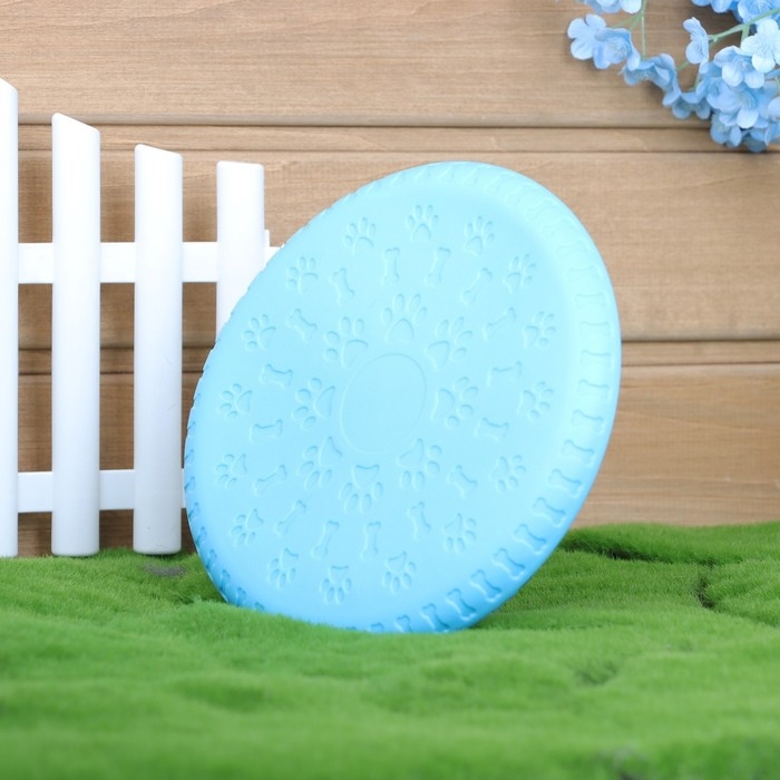 Фрисби Фрисби "Косточки и лапки", 18,6 см, термопластичная резина, голубой