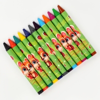 Восковые мелки - карандаши ароматизированные &laquo;Весёлые ребята&raquo;, 12 цветов