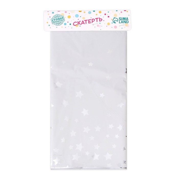 Скатерть &laquo;Звёзды&raquo; 137&times;183 см, цвет серебро