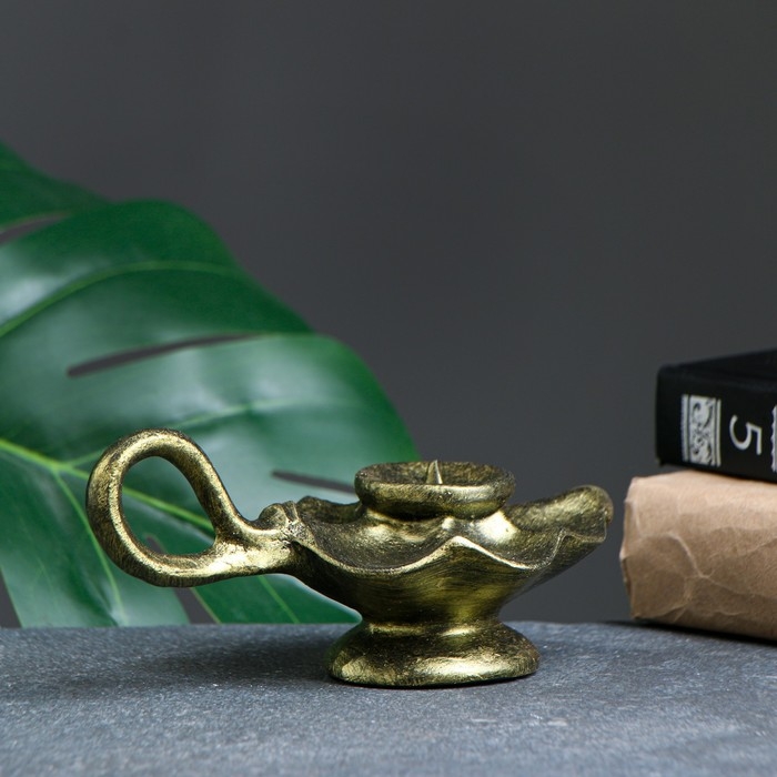 Подсвечник Подсвечник "Лампа" золото 6х7х15см