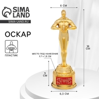 Кубок наградная фигура «Лучший во всем», оскар, золото, 18 х 6,3 см. Кубок наградная фигура «Лучший во всем», оскар, золото, 18 х 6,3 см.