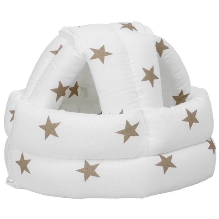 Противоударная Шапка - шлем для детей, Маленькие звезды, цвет белый