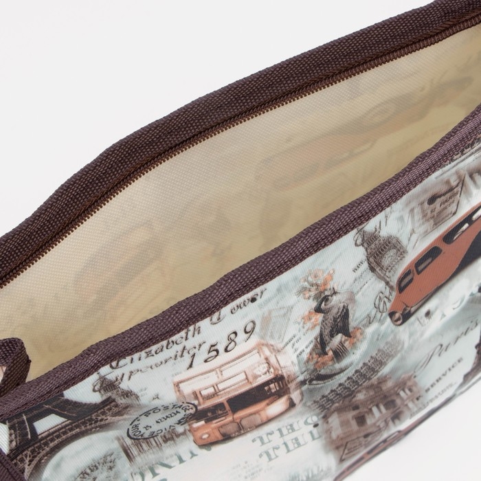 Косметичка на молнии, цвет серый Косметичка на молнии, цвет серый