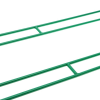 Ограждение декоративное, 55 &times; 500 см, 5 секций, металл, зелёное, &laquo;Газонный&raquo;