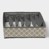 Органайзер для хранения белья &laquo;Гранж&raquo;, 7 ячеек, 33&times;32&times;10 см, цвет серый