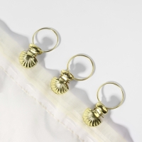 Кольцо для карниза, с зажимом «Ракушка», d = 32/36 мм, 20 шт, цвет золотой Кольцо для карниза, с зажимом «Ракушка», d = 32/36 мм, 20 шт, цвет золотой