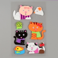 Набор наклеек из EVA "Котики", 7 шт Набор наклеек из EVA "Котики", 7 шт