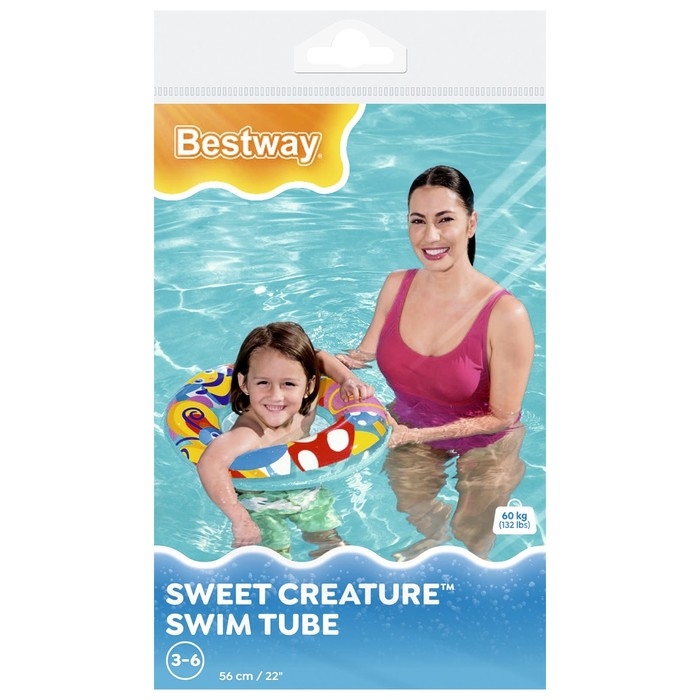 Круг надувной для плавания &laquo;Морской мир&raquo;, d=56 см, цвет МИКС, 36013 Bestway