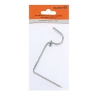 Кронштейн для карниза D20 однорядный 8 см, цвет хром Кронштейн для карниза D20 однорядный 8 см, цвет хром