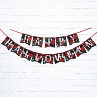 Гирлянда на ленте на Хэллоуин «Happy Halloween», розы, дллина 250 см. Гирлянда на ленте на Хэллоуин «Happy Halloween», розы, дллина 250 см.