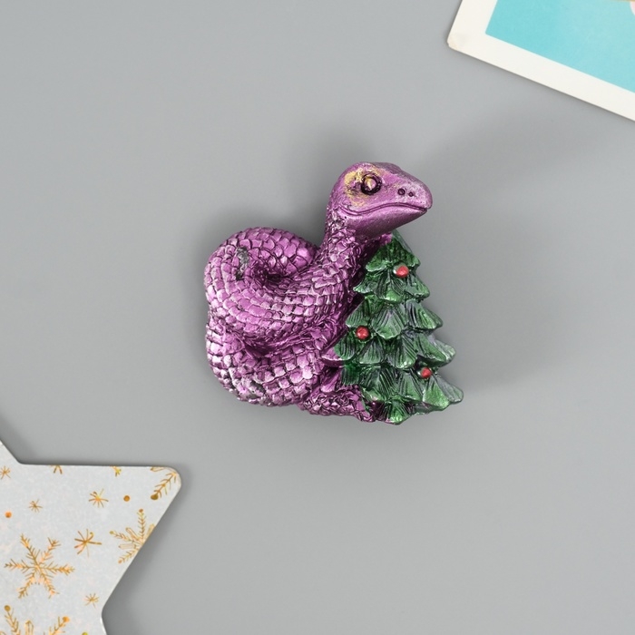 Магнит полистоун Магнит полистоун "Новогодняя змейка" МИКС 6х1,5х5 см