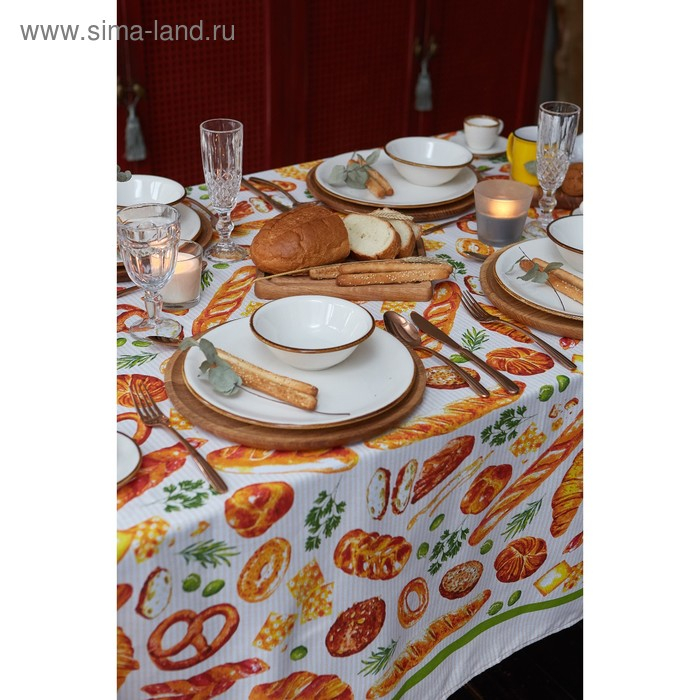 Скатерть "Доляна" Bread 220х144 см, 100% хлопок, 164 г/м2