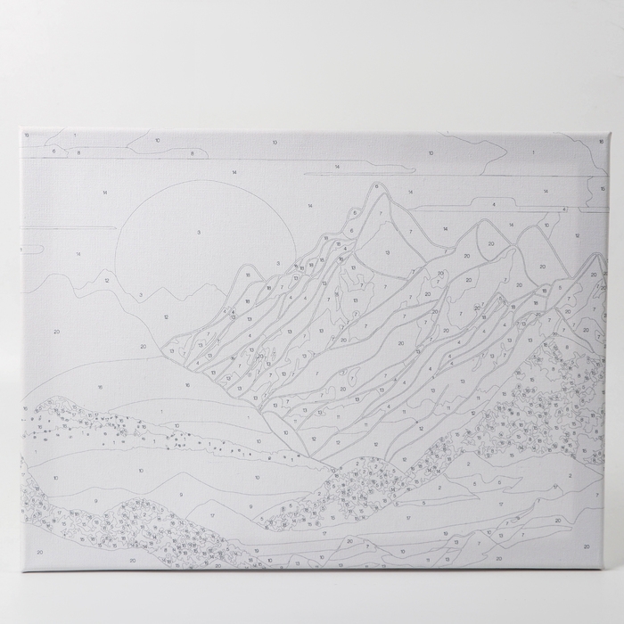 Картина по номерам с подрамником и поталью &laquo;Закат в горах&raquo;, 30 х 40 см