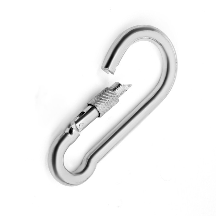 Карабин монтажный с фиксатором ТУНДРА krep, DIN5299D, 12х140 мм, оцинкованный, 1 шт. Карабин монтажный с фиксатором ТУНДРА krep, DIN5299D, 12х140 мм, оцинкованный, 1 шт.