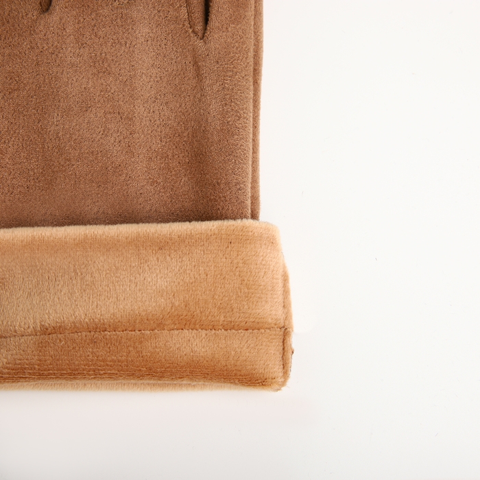 Перчатки женские, безразмерные, без утеплителя, цвет бежевый