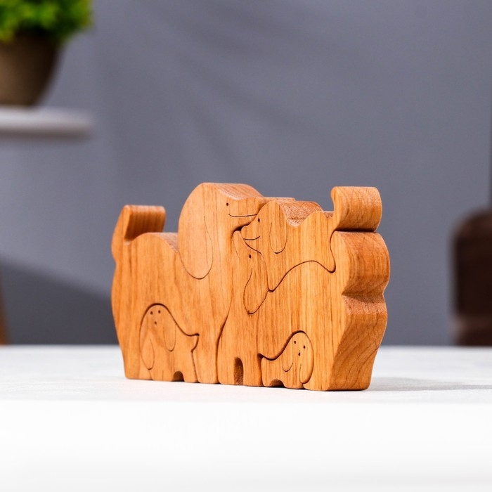 Сувенир-пазл "Семья собак", 5 шт ,16х8 см