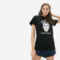 Футболка "Hate Mondays" Злодейки, черный Футболка "Hate Mondays" Злодейки, черный