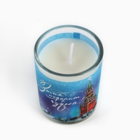 Свеча Свеча новогодняяс калькой &laquo;Новый год: Чудеса&raquo;, аромат апельсин,5х6х5 см