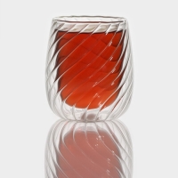 Стакан стеклянный с двойными стенками Magistro &laquo;Вихрь&raquo;, 200 мл