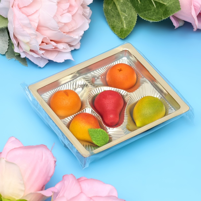 Конфеты Grondard с корпусом из марципана &laquo;Миндальное лакомство&raquo; фрукты, 100 г