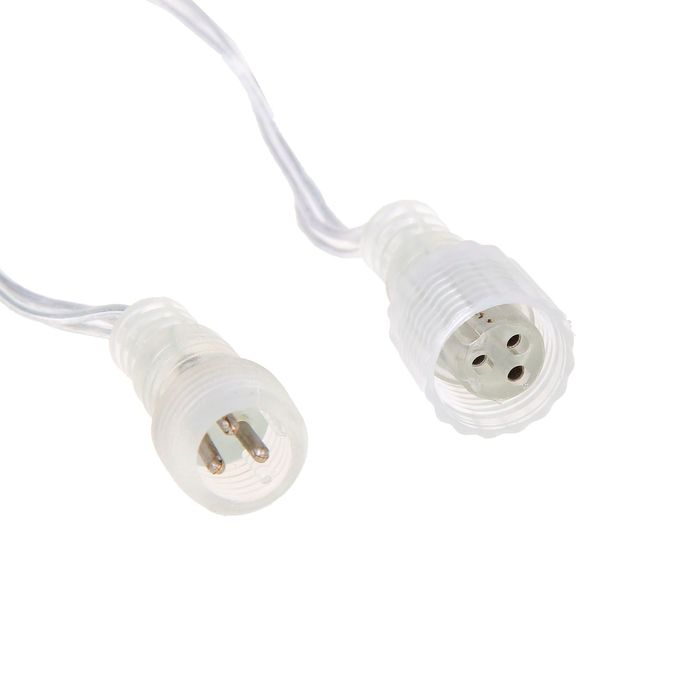 Гирлянда &laquo;Бахрома&raquo; 3 &times; 0.6 м, IP44, УМС, прозрачная нить, 160 LED, свечение зелёное, 220 В