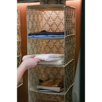 Органайзер подвесной Доляна &laquo;Гэтс&raquo;, 4 отделения, 30&times;30&times;80 см, цвет бежевый