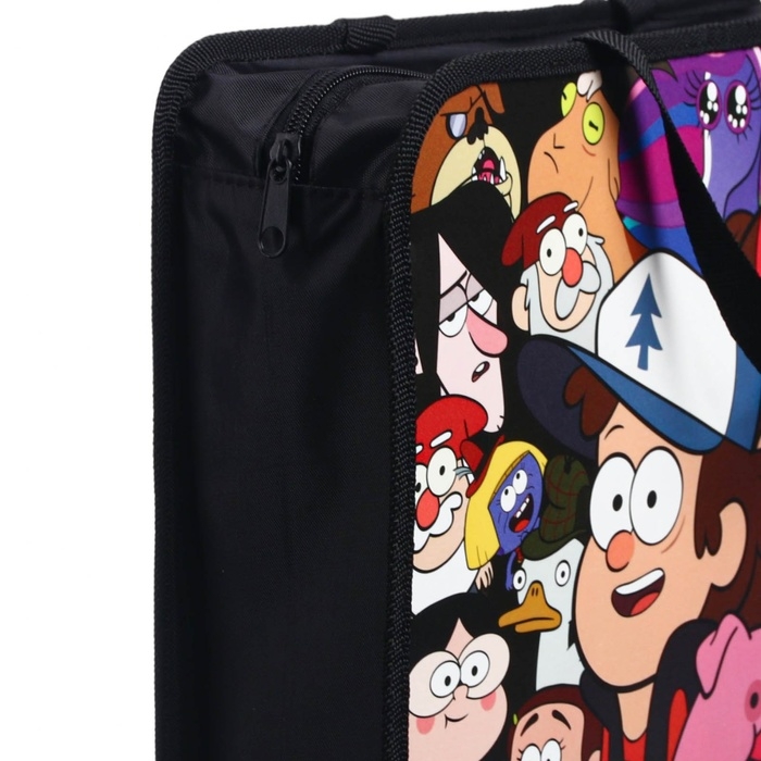 Папка пластиковая с ручками А4, на молнии, 75х330х260 мм, Гравити Фолз Папка пластиковая с ручками А4, на молнии, 75х330х260 мм, Гравити Фолз