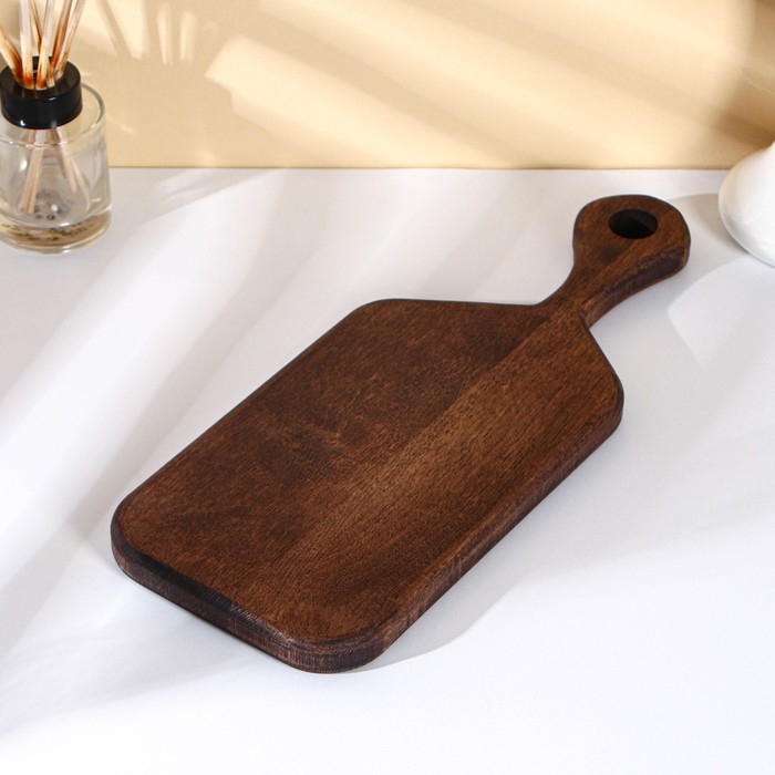 Доска разделочная для подачи с ручкой Adelica, 36×14,5×2 см, тёмный граб Доска разделочная для подачи с ручкой Adelica, 36×14,5×2 см, тёмный граб