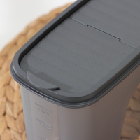 Ёмкость для сыпучих продуктов «Бест», 1,5 л, 9,5×19×14 см, прозрачный, крышка серая Ёмкость для сыпучих продуктов «Бест», 1,5 л, 9,5×19×14 см, прозрачный, крышка серая