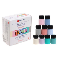 Краска акриловая, набор 9 цветов х 20 мл, Matt, ЗХК Decola "Романтик", матовая, 143411881 Краска акриловая, набор 9 цветов х 20 мл, Matt, ЗХК Decola "Романтик", матовая, 143411881