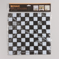 Панель самоклеящаяся 30*30см мягкая, клетка черно-белая Панель самоклеящаяся 30*30см мягкая, клетка черно-белая