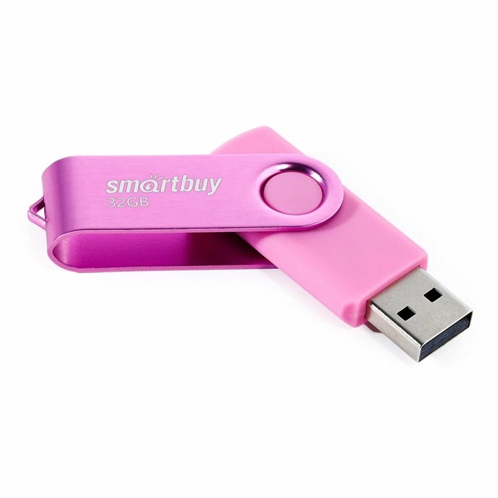 Флешка Smartbuy Twist, 32 Гб, USB 2.0, чт до 25 Мб/с, зап до 15 Мб/с, розовая Флешка Smartbuy Twist, 32 Гб, USB 2.0, чт до 25 Мб/с, зап до 15 Мб/с, розовая