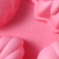 Форма для выпечки Доляна «Немецкий кекс», силикон, 17×17 см, 4 ячейки, цвет розовый Форма для выпечки Доляна «Немецкий кекс», силикон, 17×17 см, 4 ячейки, цвет розовый