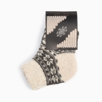 Носки детские шерстяные &laquo;Снежинка белая&raquo;, цвет тёмно-серый, размер 12