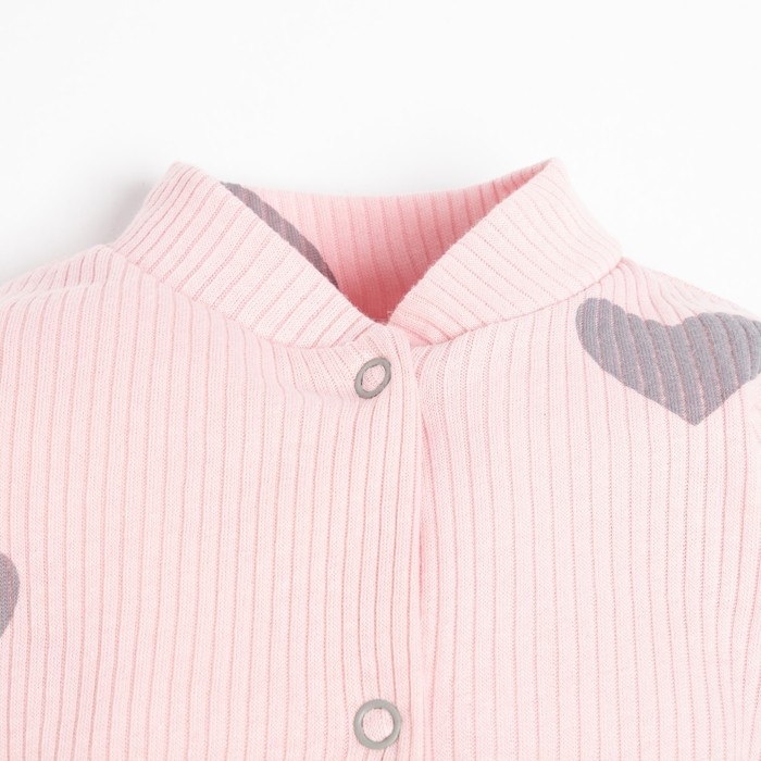 Комбинезон Крошка Я &laquo;Сердца&raquo;, рост 62-68 см, цвет розовый