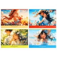 Альбом для рисования А4, 40 листов на скрепке "Аниме", обложка картон, блок офсет 100 г/м2, МИКС Альбом для рисования А4, 40 листов на скрепке "Аниме", обложка картон, блок офсет 100 г/м2, МИКС