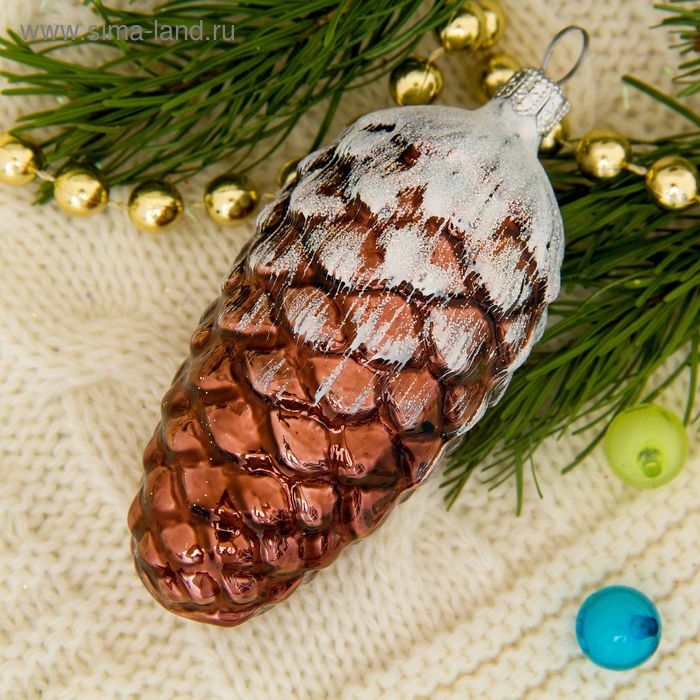 Набор "Шишки сосновые" (набор 6 шт) h-9 см